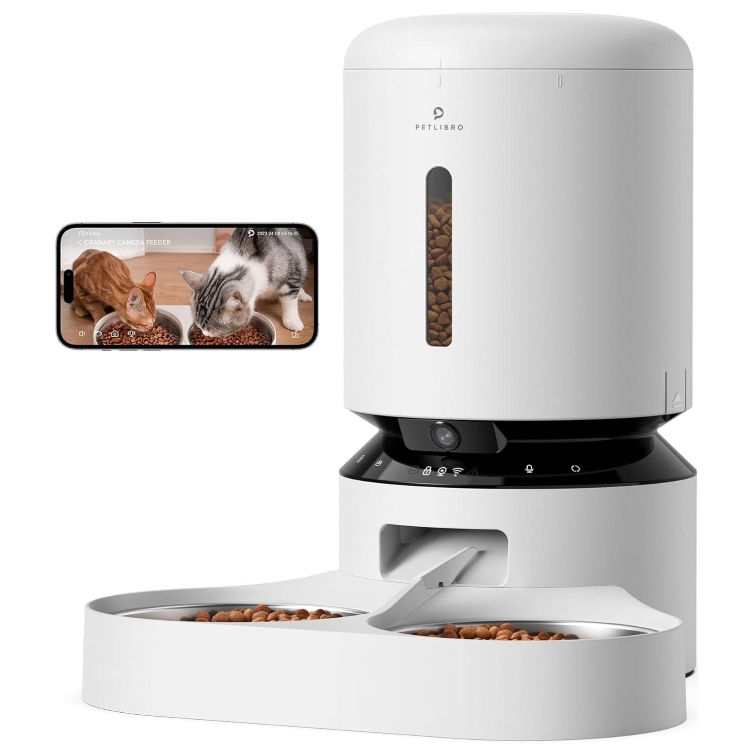 PETLIBRO Automatic Cat Feeder with Camera for two Cats, WiFi Pet Feeder with 1080P HD Camera & Night Vision, Smart App Control